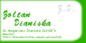 zoltan dianiska business card